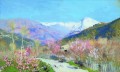 spring in italy 1890 Isaac Levitan mount landscape
